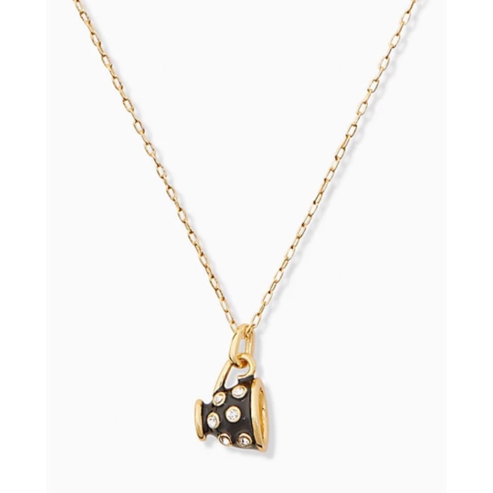 🆕 Kate Spade ♠️ New York Alice in Wonderland Teacup Mini Pendant Neclace NWT